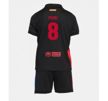 Barcelona Pedri Gonzalez #8 Koszulka Wyjazdowa dzieci 2024-25 Krótki Rękaw (+ krótkie spodenki)